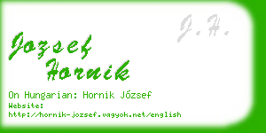 jozsef hornik business card